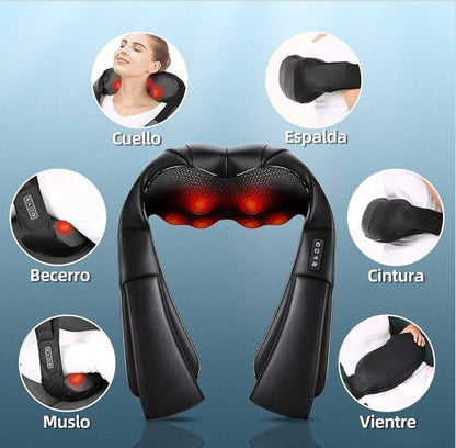 HEAT RELAX PRO™ – Masajeador eléctrico térmico para cuello y espalda | Alivio profundo + 60% OFF hoy