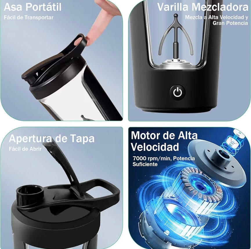 Botella Mezcladora Eléctrica Recargable USB