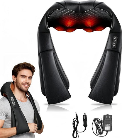 HEAT RELAX PRO™ – Masajeador eléctrico térmico para cuello y espalda | Alivio profundo + 60% OFF hoy