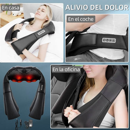 HEAT RELAX PRO™ – Masajeador eléctrico térmico para cuello y espalda | Alivio profundo + 60% OFF hoy