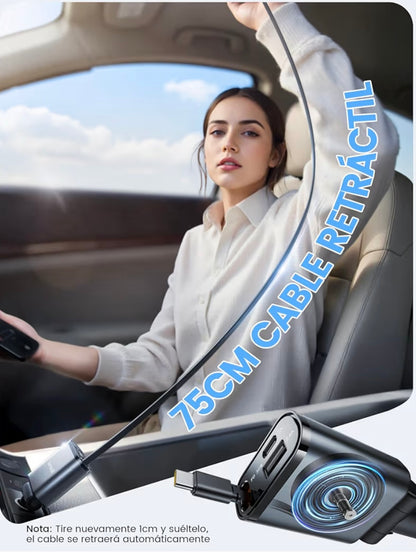 Retráctil cargador para auto