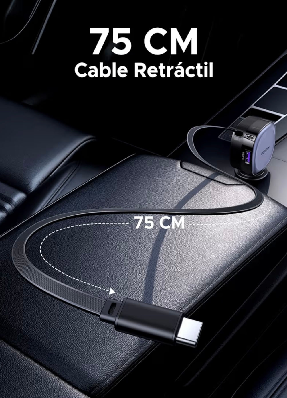 Cable retráctil UGREEN 75W