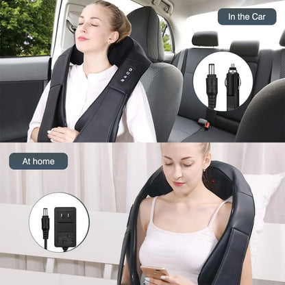 HEAT RELAX PRO™ – Masajeador eléctrico térmico para cuello y espalda | Alivio profundo + 60% OFF hoy